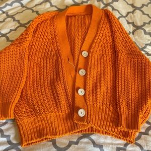 Babaa no 18 cardigan in la condessa (orange)